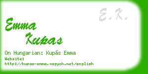 emma kupas business card